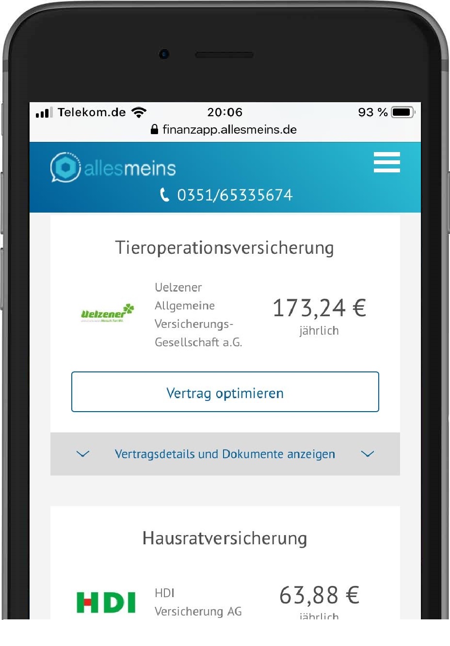 Versicherungs-App, FIMAVO GmbH
